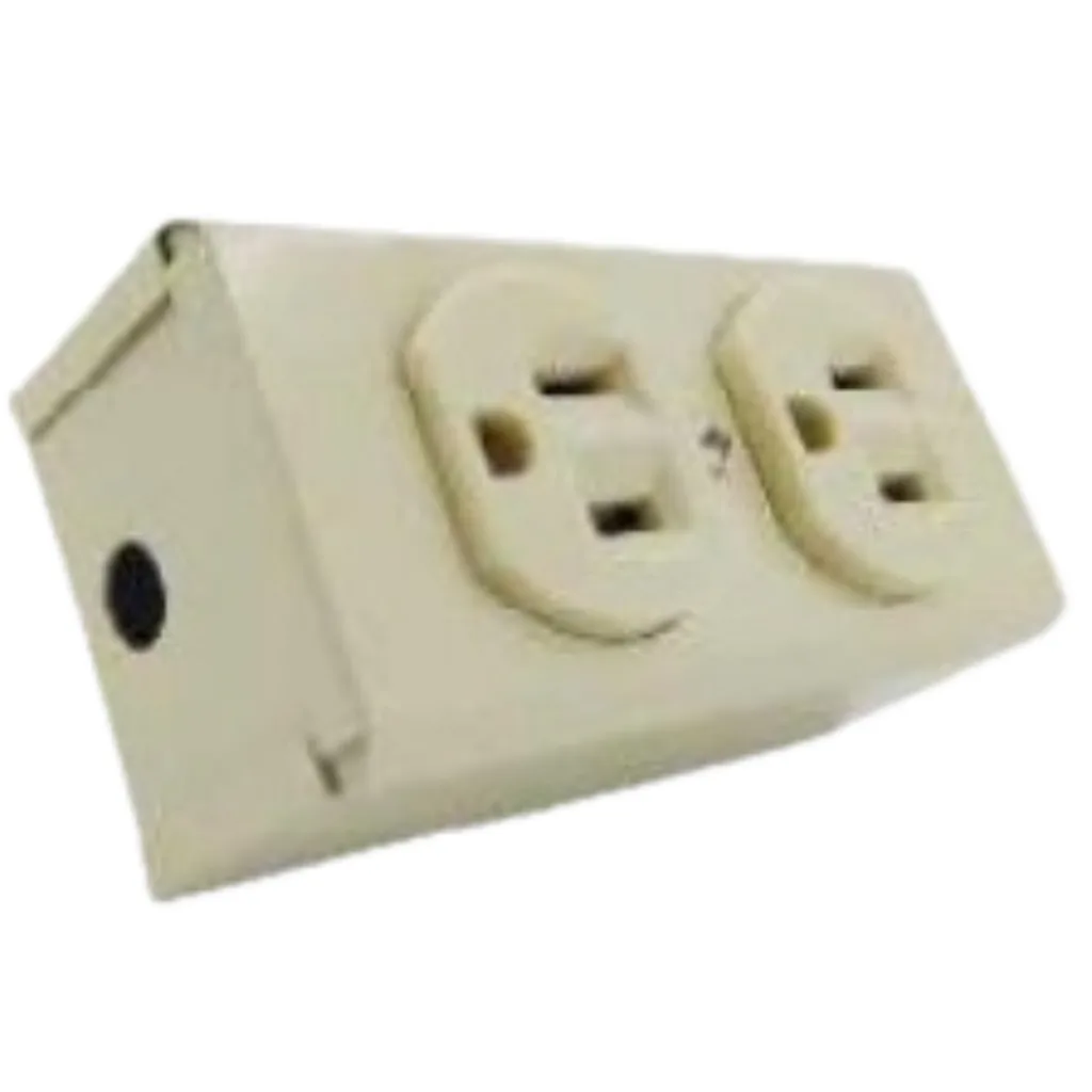 TOMA CTE DOBLE SUPERF 125V15A 3P BEIGE