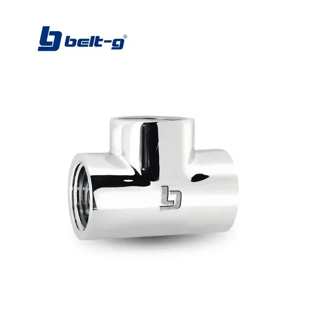 TEE CROMADA PULIDA 1/2" ROSCADA HEMBRA