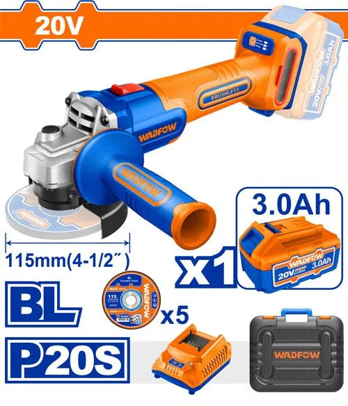 ESMERIL ANGULAR INALAMBRICO 4-1/2"20V W