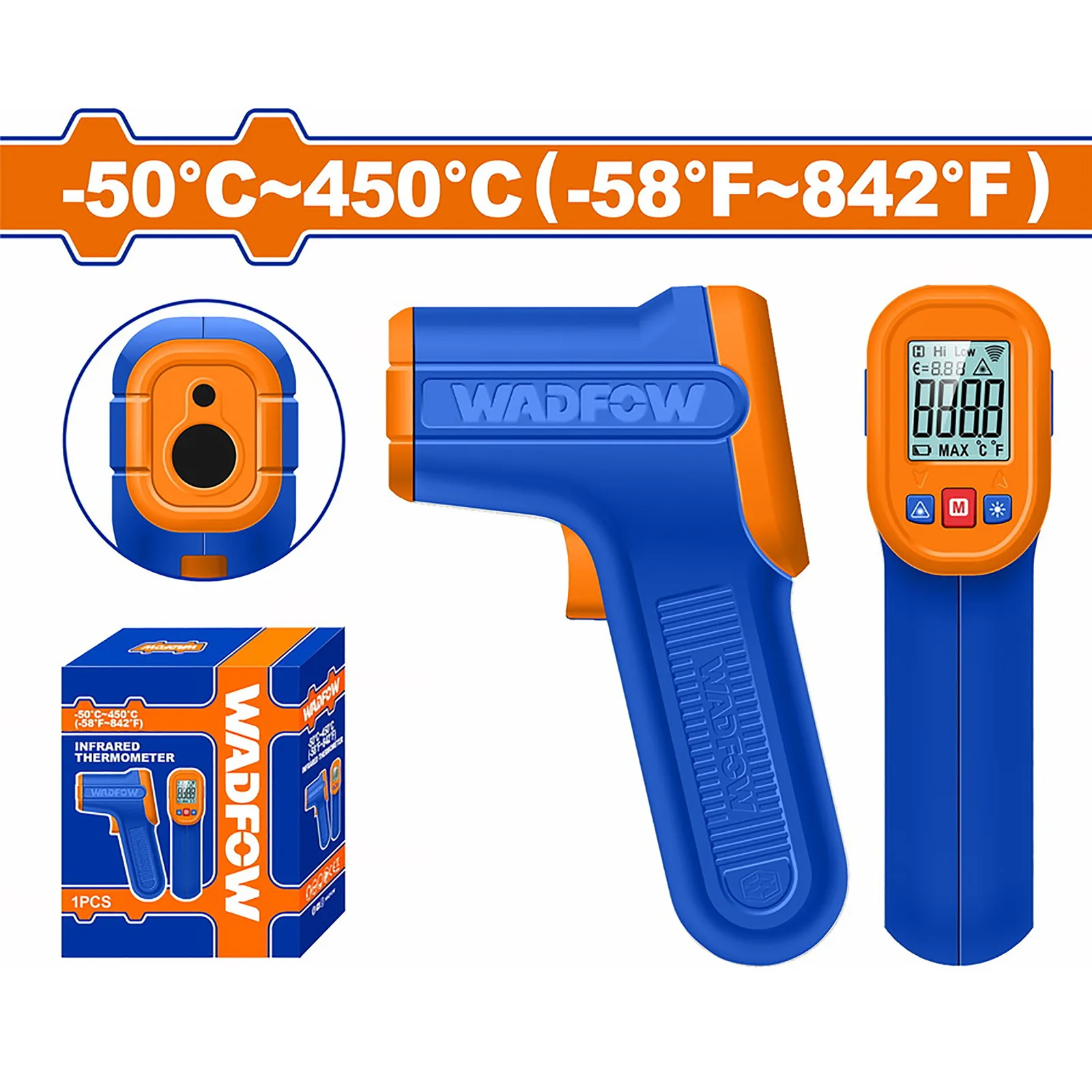 TERMOMETRO INFRARROJO 50-450C WADFOW