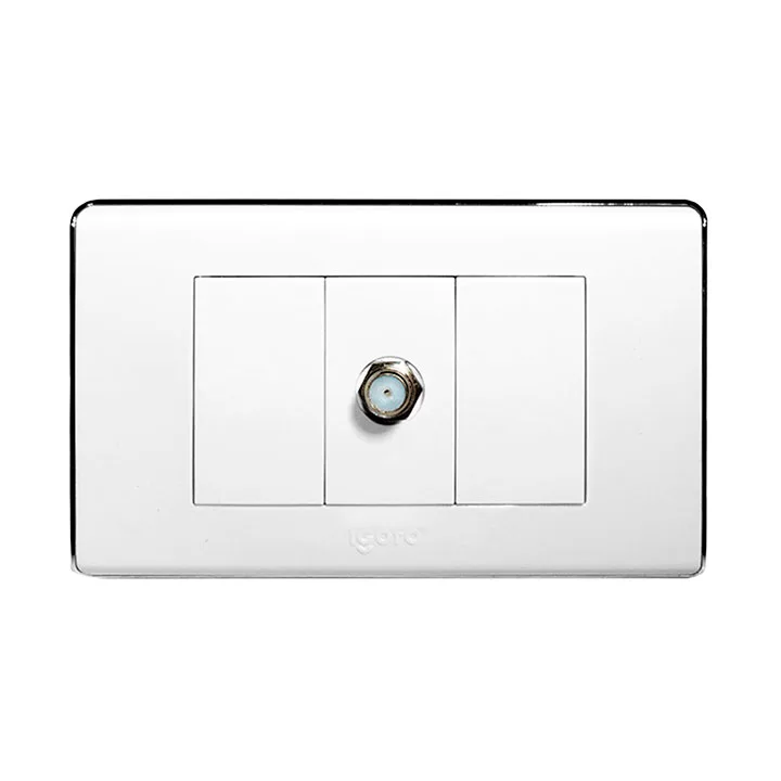 TOMA COAXIAL PARA TV P/E  BLANCO CRM