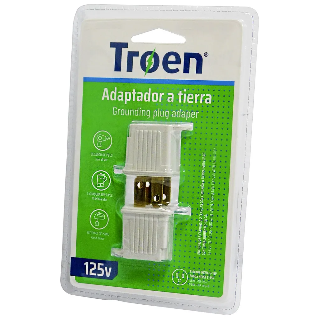 ENCHUFE ADAPTADOR DE 2P A 2P+T