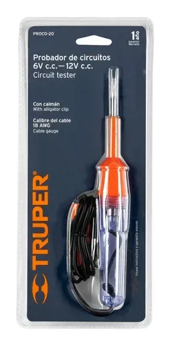 PROBADOR DE CORRIENTE 12V PRO TRUPER